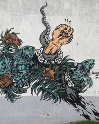 Мурал "Три леща", г. Гижицко