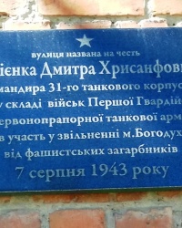 Аннотационная доска на ул. Черниенко, г. Богодухов