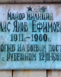 Аннотационная доска на ул. Вулиса, г. Рубежное