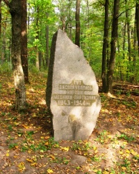 Памятный камень народным партизанам возле с.Малое Староселье