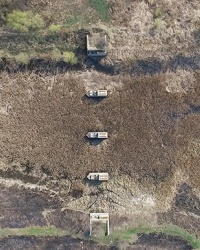 Опоры железнодорожного моста на реке Кильчень