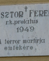 Мемориальная доска пастору Ференцу (Pastor Ferenc) в г. Берегово