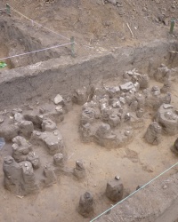 Археологические раскопки (август 2013) возле балки Генералка. Хортица