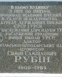 Аннотационная доска профессор Рубин С.С. в г. Умань