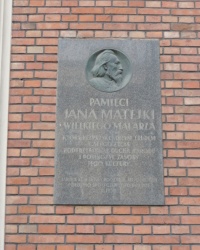 Мемориальная плита Яну Матейко в г. Краков (Польша)