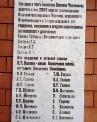 Памятная доска на храме Николая Чудотворца в с.Верхний Бирагзанг