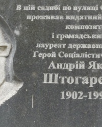 Памятная доска А.Я.Штогаренко в г.Киеве