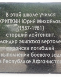 Памятная доска Ю.М.Скрипкину в г.Макеевке