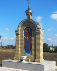 Мозаичная икона Божией Матери при въезде в пос.Нижняя Крынка