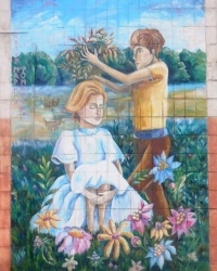 Граффити на доме № 35 по пр.Металлургов в г.Мариуполе