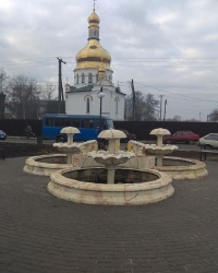 Фонтан на площади 1000-летия Полонного в г.Полонное