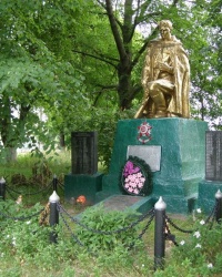 с. Буянки. Братская могила и памятный знак односельчанам