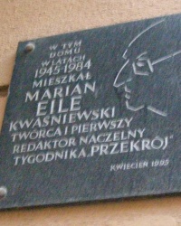 м. Краків. Меморіальна дошка Маріану Ейле-Квасьневському.