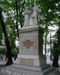 м. Краків. Пам'ятник королеві Ядвізі і королю Владиславу Ягелло.