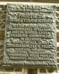 м. Краків. Меморіальна дошка Мечиславу Мисоні.