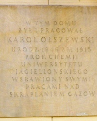 м. Краків. Меморіальна дошка Каролю Ольшевському. 