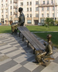 м. Рига. Скульптура «Два Райніса».
