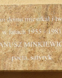 м. Варшава. Меморіальна дошка Янушу Мінкевичу.