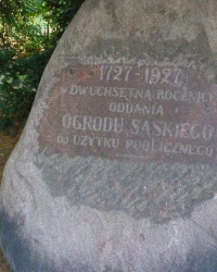 м. Варшава. Пам’ятний знак на честь заснування Саксонського парку.