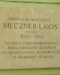 м. Будапешт. Меморіальна дошка Лайошу Мецнеру.