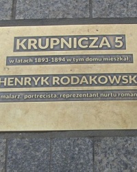 м. Краків. Меморіальна дошка Генріку Родаковському.