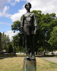м. Прага. Скульптура «Гуситський пращник».
