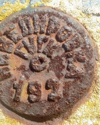 Нивелировка ГУГК (192) на Католической церкви святых Петра и Павла с.Терсянка
