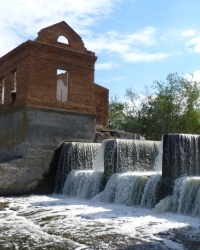 Малые ГЭС Украины. Васильковская ГЭС. Плотина с водопадом